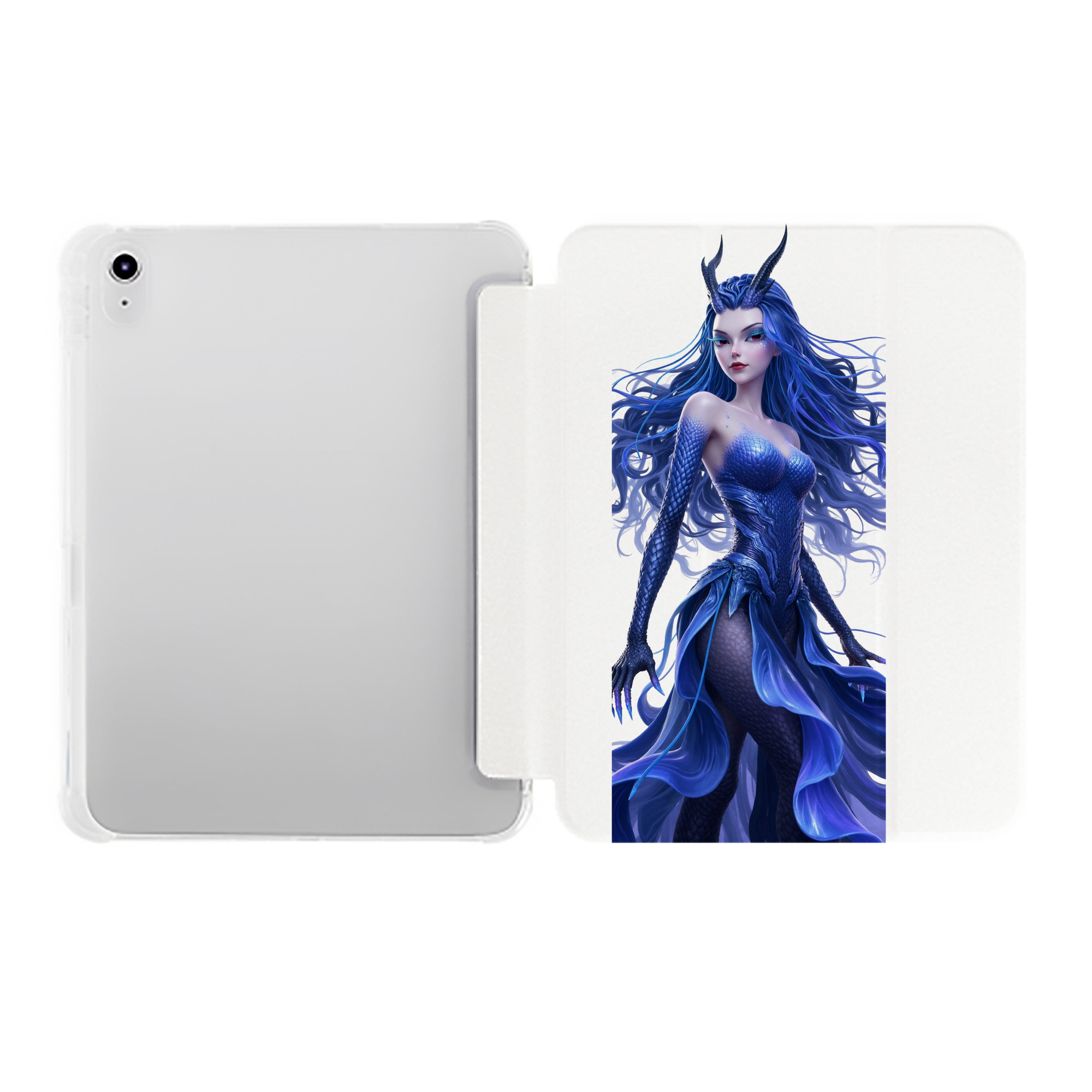 （画像用） Ne Zha 2 ナタ 魔童の大暴れ IPad ケース ペン収納付き 三つ折りスタンド PUレザー×シリコン 対応機種9.5/10.5/10.9インチ